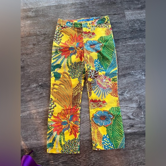 Rare Escada Printed Jeans Size 34 - Picture 1 of 5